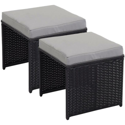 Set di 2 pouf Chicago - Atlanta - Nero precio