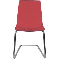 SEDIA CALIMA (gambe a C) | Rosso Rubino precio