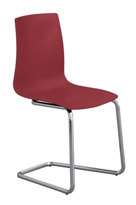 SEDIA CANDY MAT (gambe a C) | Rosso bordeaux