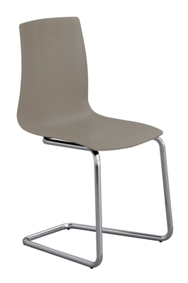 SEDIA CANDY MAT (gambe a C) | Grigio perla