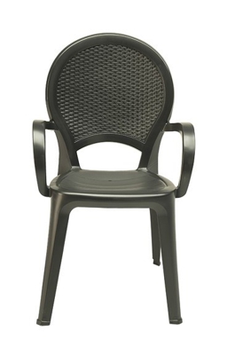 4 POLTRONE PALOMA RATTAN (greenpol) | Antracite