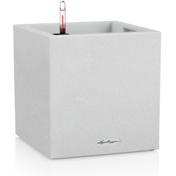 Vaso fioriera CANTO STONE a CUBO 30x30 - BIANCO QUARZO - LECHUZA precio
