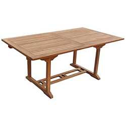 SALENTO - Tavolo da giardino allungabile rettangolare in teak Lunghezza da 180 a 240 cm - Estensione farfalla - 8 persone - Marrone precio