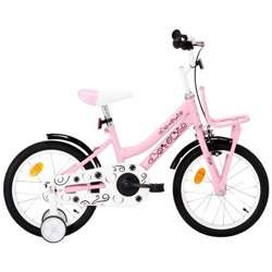 Bici Per Bambini Con Trasportino Frontale 16'' Bianco E Rosa características