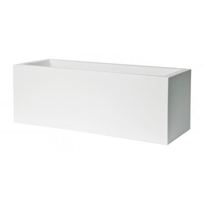 Fioriera rettangolare KUBE CASSETTA 100X40 H40 - BIANCO - EURO3PLAST