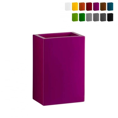 Vaso per piante rettangolare design moderno Base Pot 40 Slide | Colore: Fucsia