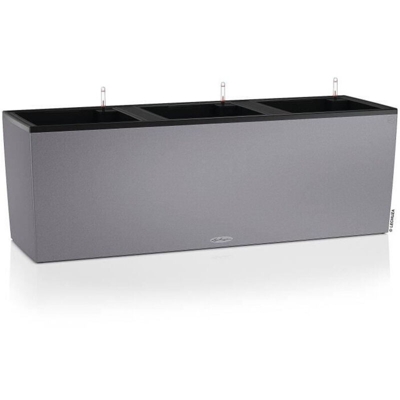 Fioriera rettangolare TRIO STONE 30 - 100x32 H 34 con auto irrigazione - GRIGIO PIETRA - LECHUZA