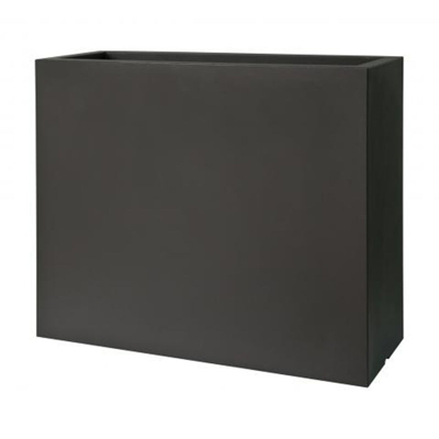 Fioriera rettangolare KUBE HIGH CASSETTA 100X40 - NERO PERLA - EURO3PLAST