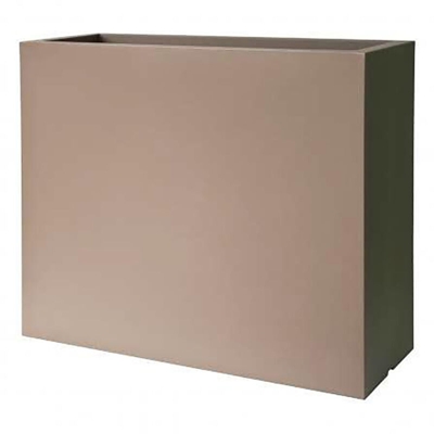 Fioriera rettangolare KUBE HIGH CASSETTA 100X40 - TORTORA - EURO3PLAST