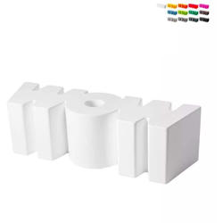 Panchina divanetto design moderno Slide Wow interni e giardino | Colore: Bianco en oferta