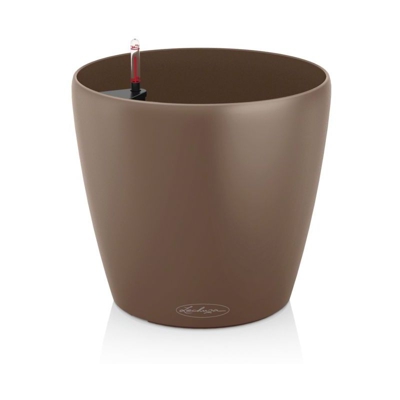 Vaso CLASSICO COLOR Ø35 con auto irrigazione - NOCE MOSCATA - LECHUZA