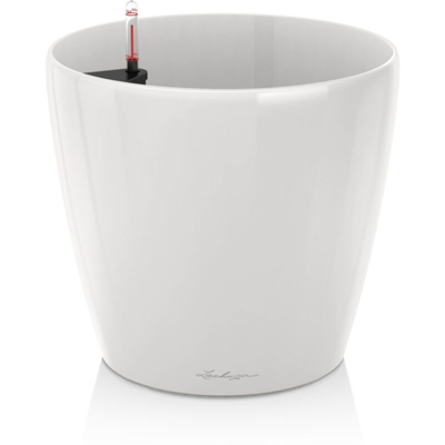 Vaso fioriera CLASSICO PREMIUM Ø70 con auto irrigazione - BIANCO LUCIDO - LECHUZA