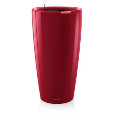 Vaso fioriera alta RONDO Ø32 con auto irrigazione - ROSSO SCARLATTO LUCIDO - LECHUZA