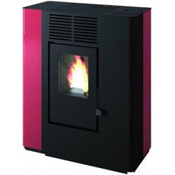 Nella - Stufa canalizzata a pellet da 9.2 Kw rossa características