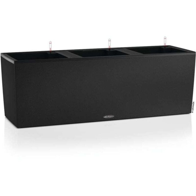 Fioriera rettangolare TRIO STONE 30 - 100x32 H 34 con auto irrigazione - NERO GRAFITE - LECHUZA