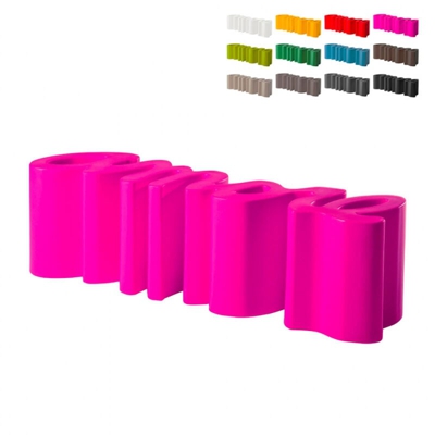 Panchina divanetto design moderno Amore interno ed esterno Slide | Colore: Fucsia