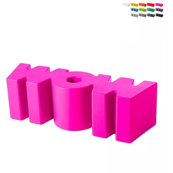 Panchina divanetto design moderno Slide Wow interni e giardino | Colore: Fucsia en oferta