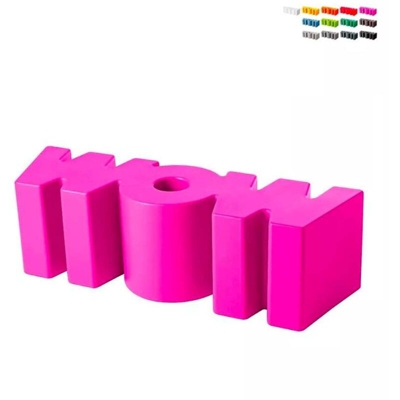 Panchina divanetto design moderno Slide Wow interni e giardino | Colore: Fucsia