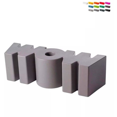 Panchina divanetto design moderno Slide Wow interni e giardino | Colore: Grigio Scuro