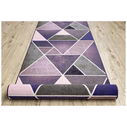 Passatoia Gommata Triangoli La Gomma Violet 133 Cm Toni Viola 133x420 Cm precio