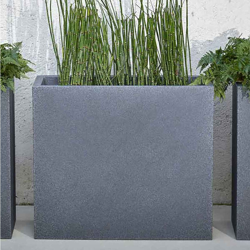 Fioriera rettangolare KUBE HIGH CASSETTA 100X40 - CEMENTO - EURO3PLAST en oferta