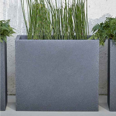 Fioriera rettangolare KUBE HIGH CASSETTA 100X40 - CEMENTO - EURO3PLAST