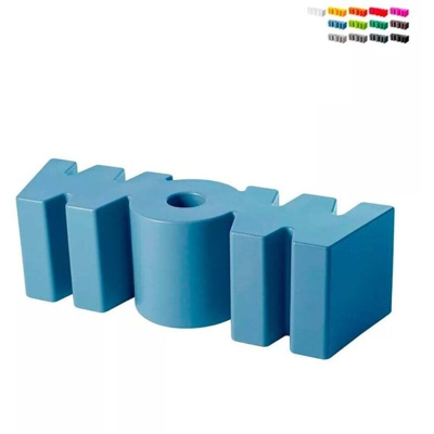 Panchina divanetto design moderno Slide Wow interni e giardino | Colore: Blu