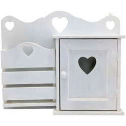 Domeahome - Porta Lettere e Chiavi Artigianale - Cuore Colori Bianco características