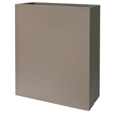 Fioriera rettangolare KUBE TOWER CASSETTA 70X30 H90 - TORTORA - EURO3PLAST