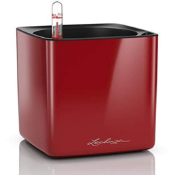 Vaso da tavolo CUBE GLOSSY con auto irrigazione 14X14 - ROSSO LUCIDO - LECHUZA en oferta
