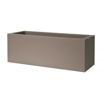Fioriera rettangolare KUBE CASSETTA 100X40 H40 - TORTORA - EURO3PLAST