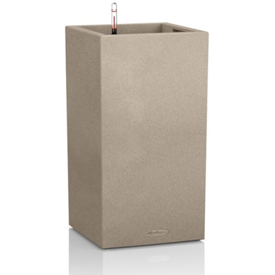 Fioriera CANTO STONE a colonna 30x30 - BIANCO QUARZO - LECHUZA