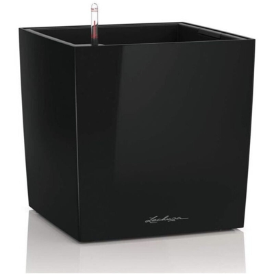 Vaso fioriera CUBE PREMIUM 50x50 con auto irrigazione - NERO LUCIDO - LECHUZA