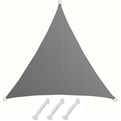 Tenda da SoleUV 2x2x2 Triangolo HDPE Telo di Protezione Balcone Giardino Grigio características
