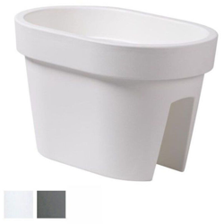 VASO LOFLY RAILING OVALE cm 40x27 h 25 bianco en oferta