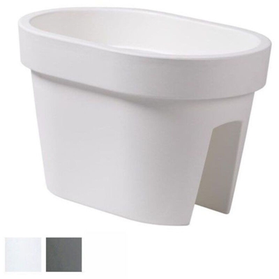 VASO LOFLY RAILING OVALE cm 40x27 h 25 bianco