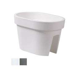 VASO LOFLY RAILING OVALE cm 40x27 h 25 grigio en oferta