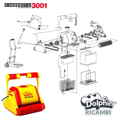 Ricambi Robot Piscina Dolphin Diagnostic 3001 | Posizione 9