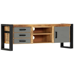 Mobile Porta Tv 120x30x40 Cm In Legno Massello Di Mango en oferta