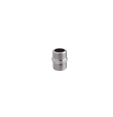 NIPPLO OTTONE CROMATO MM 1/2" Pz.2 GEMAC