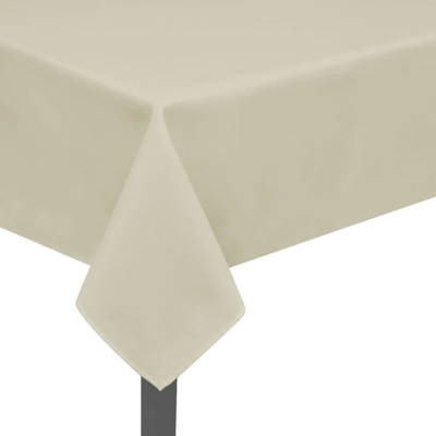 vidaXL Tovaglia 5 pz 170x130 cm Crema - crema