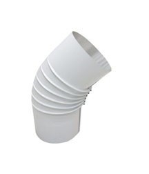 Gomito Alluminio Bianco Aperto 45^ 8