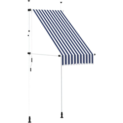 vidaXL Tenda da Sole Retrattile Manuale 100 cm a Strisce Blu e Bianche - Blu características