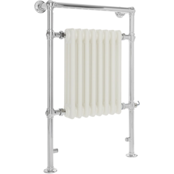 Hudson Reed Elizabeth Scaldasalviette Tradizionale Elettrico di Design Verticale - Termoarredo Bagno Classico - Acciaio Bianco e Cromato - 600W - 930 precio