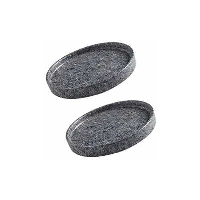 Houstool - Sottovaso rotondo in ceramica, per piante, vaso da fiori, per le gocce d'acqua, in vaso da giardino e il pavimento, colore: grigio, 15 x