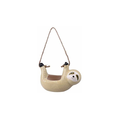 DOITOOL - Vaso da fiori in ceramica, da appendere, grigi, decorativo, per interni ed esterni, decorazione per la casa e il giardino