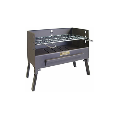 IMEX EL ZORRO 71421.0Â Barbecue Tavolo con griglia zincati, Nero, 43. 5Â x 24. 5Â x 39. 5Â cm