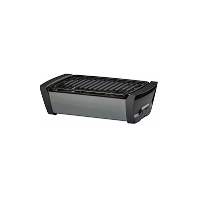 Enders - Barbecue a carbonella Aurora, portatile, a bassa emissione di fumo, griglia da tavolo con ventola elettronica, BBQ #1364, colore grigio