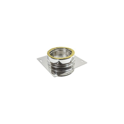 Raccordo piastra doppia parete acciaio dm int 100 est 150 canne fumarie diankamin en oferta