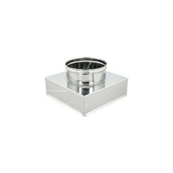 Riduzione quadre tonde acciaio inox 200 x 200 a 200 per canne fumarie diankamin precio